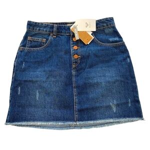 Roxy High Waist Jean Skirt Size Medium
